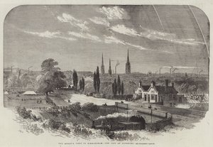 Královnina návštěva Birminghamu, města Coventry